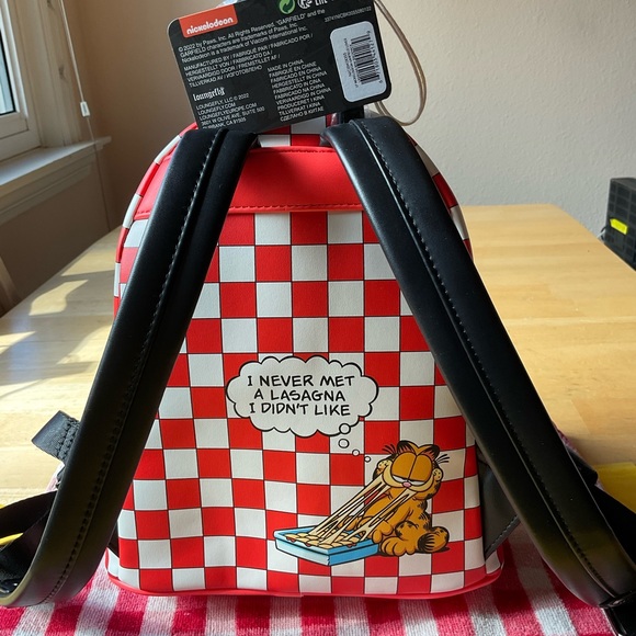 🍕🎒🍕 LOUNGEFLY LASAGNA GARRFIELD BACKPACK 🍕🎒🍕 NWT 🍕 - Picture 8 of 16